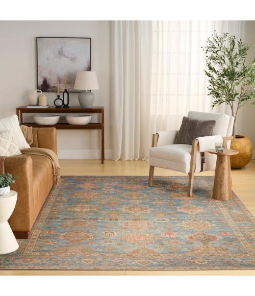 Nourison Vintage Washables Navy Multicolor VWS10 9 ft. 10 in. X 13 ft. 2 in. Rect. Rug