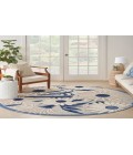 Nourison Aloha Blue Grey ALH33 5 ft. 3 in. Round Rug