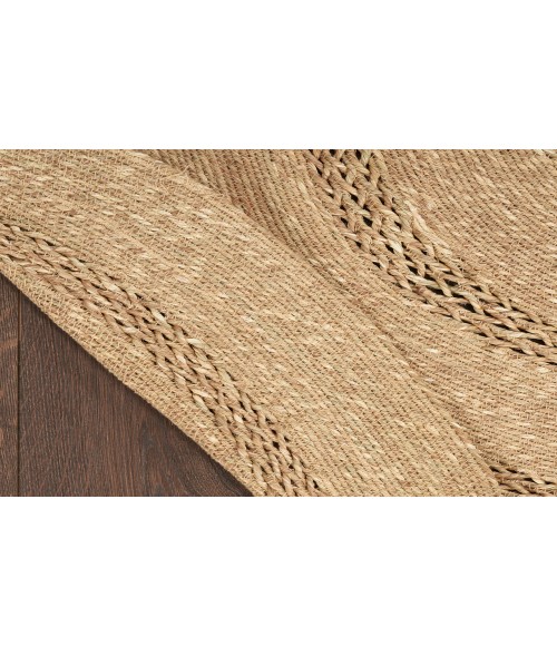 Nourison Natural Seagrass Natural Rug NSG01 3 ft. Round - Rugs Town Nourison Natural Seagrass Natural NSG01 3 ft. Round Rug