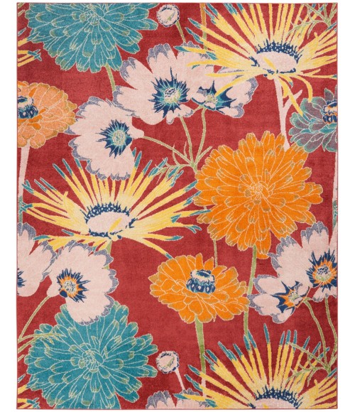 Nourison Allur Area Rug ALR06-Red Multicolor