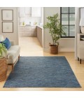 Nourison Washable Solutions Navy Blue WSL01 7 ft. X 10 ft. Rect. Rug