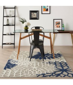 Nourison Aloha - Alh05 Ivory Navy Area Rug 6 ft. X 9 ft. Rectangle