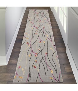 Nourison Grafix - Grf15 Grey Area Rug 2 ft. 3 X 10 ft. Rectangle