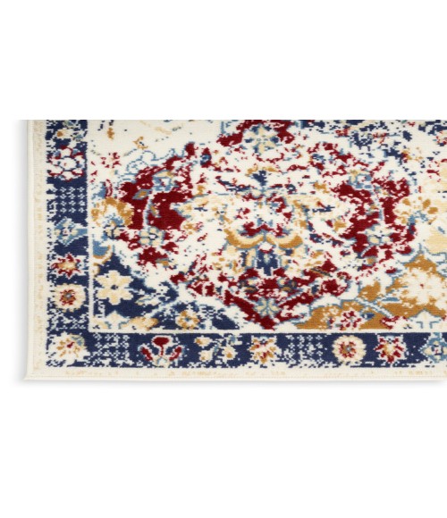 Nourison Grafix Blue Multicolor GRF31 2 ft. 3 in. X 7 ft. 6 in. Rectangle Rug