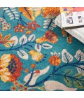 Nourison Allur Area Rug ALR09-Turquoise Multicolor