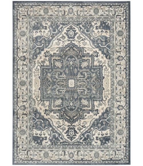 Nourison Quarry Navy Ivory QUA18 4 ft. X 6 ft. Rect. Rug