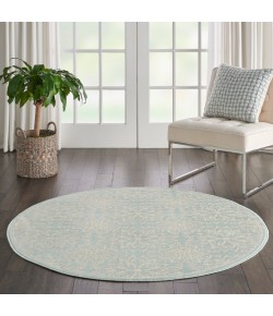 Nourison Home Jubilant JUB06 Ivory Green 5 ft. 3 in. Round Area Rug