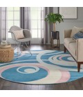 Nourison Grafix Round Area Rug GRF21-Blue Multi Colored