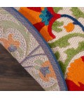 Nourison Aloha Round Area Rug ALH20-Red/Multicolor