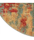 Nourison Somerset Round Area Rug ST91-Teal/Multicolor