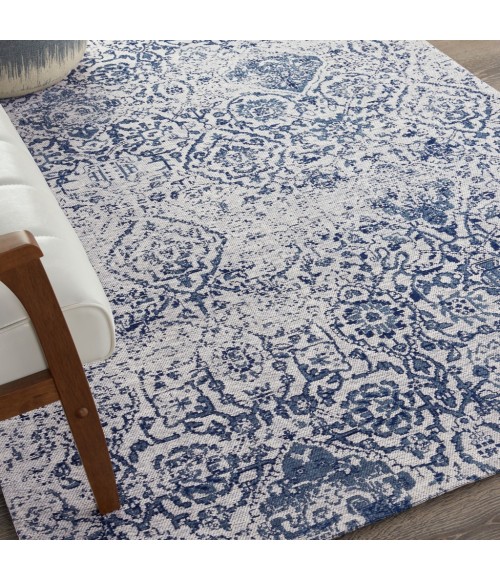 Nourison Damask Area Rug DAS06-Ivory/Navy