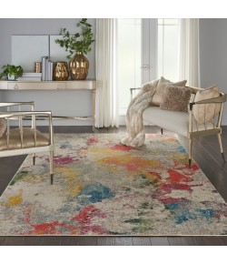 Nourison Celestial - Ces12 Ivory Multicolor Area Rug 6 ft. 7 X 9 ft. 7 Rectangle