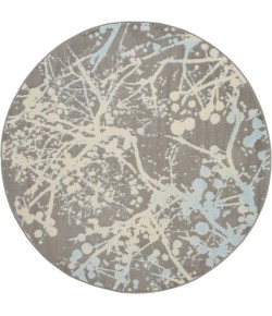 Nourison Jubilant - Jub12 Grey Area Rug 5 ft. 3 X Round