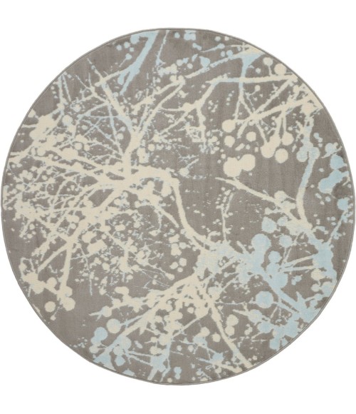 Nourison Jubilant Round Area Rug JUB12-Grey