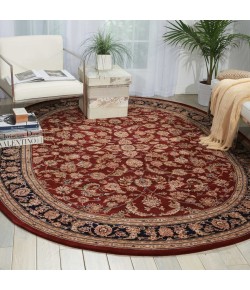 Nourison 2000 - 2002 Burgundy Area Rug 7 ft. 6 X 9 ft. 6 OVAL