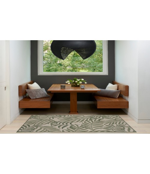 Nourison Garden Oasis Ivory Green GOA01 3 ft. X 5 ft. Rectangle Rug