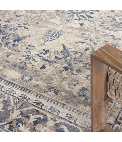 kathy ireland Home Malta Area Rug MAI05-Ivory/Blue