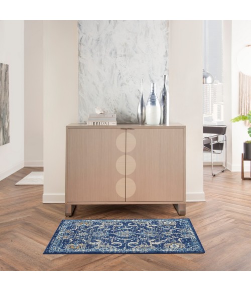 Nourison GRAFIX Area Rug Nourison Grafix Area Rug GRF24-Navy