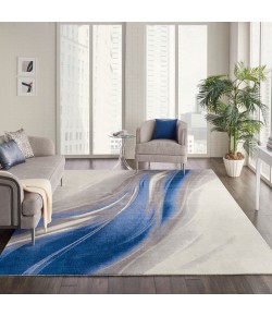 Nourison Twilight - Twi28 Ivory Grey Blue Area Rug 9 ft. 9 in. X 13 ft. 9 in. Rectangle