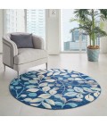 Nourison Tranquil Round Area Rug TRA03-Navy