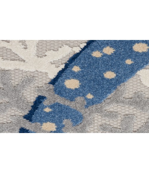 Nourison Aloha Blue Grey Rug ALH24 3 ft. Square - Rugs Town Nourison Aloha Blue Grey ALH24 3 ft. Square Rug