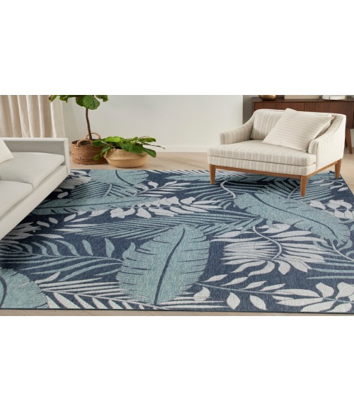 Nourison Garden Oasis Navy GOA02 8 ft. X 10 ft. Rectangle Rug