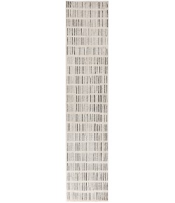 Nourison Cozy Modern Ivory Black CMD03 2 ft. 2 in. X 10 ft. Rect. Rug