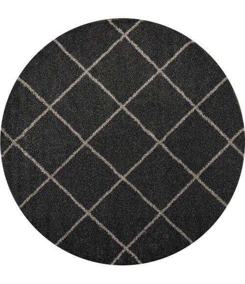 Nourison Brisbane Round Area Rug BRI03-Charcoal