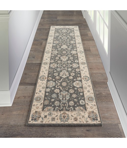 Nourison Living Treasures Runner Area Rug LI16-Grey/Ivory