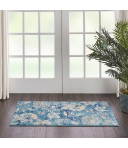 Nourison Tranquil(Traql) - Tra02 Turquoise Area Rug 2 ft. X 4 ft. Rectangle
