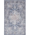 Nicole Curtis Machine Washable Series 1 Ivory Navy SR101 4 ft. X 6 ft. Rectangle Rug