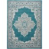 Nourison Passion - Psn03 Turquoise Grey Area Rug 5 ft. 3 in. X 7 ft. 3 in. Rectangle