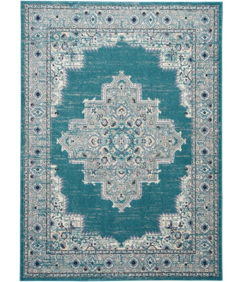 Nourison Passion Area Rug PSN03 Tur/Grey 5'3" x 7'3"