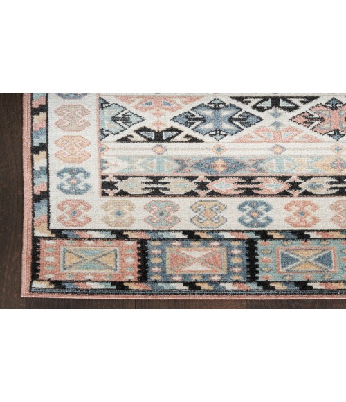 Nourison Washable Decor Ivory Multicolor Rug WSD05 6 ft. 7 in. X 9 ft. Rectangle - Rugs Town Nourison Washable Decor Ivory Multicolor WSD05 6 ft. 7 in. X 9 ft. Rectangle Rug