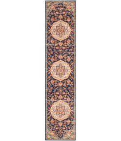 Nourison Passion - Psn22 Navy Multicolor Area Rug 2 ft. 2 in. X 10 ft. Runner