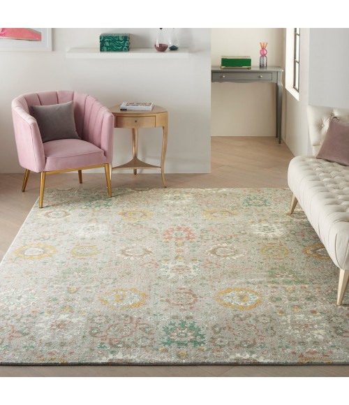 Nourison Twilight Area Rug TWI13 Grey/Multi 8'6" x 11'6"