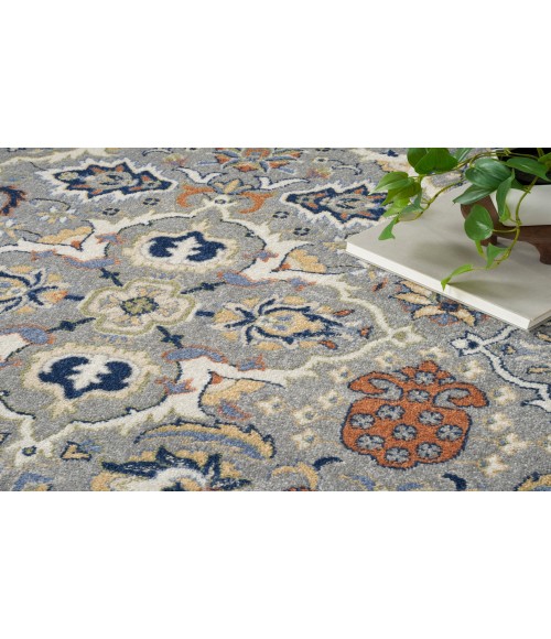 Nourison Allur Grey ALR03 7 ft. 10 in. X 9 ft. 10 in. Rectangle Rug