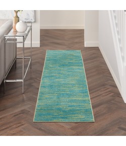 Nourison Essentials - Nre01 Blue Green Area Rug 2 ft. 2 in. X 12 ft. Runner