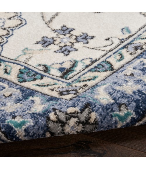 Nourison Home Nourison Essentials Ivory Blue NRE05 4 ft. X 6 ft. Rectangle Rug
