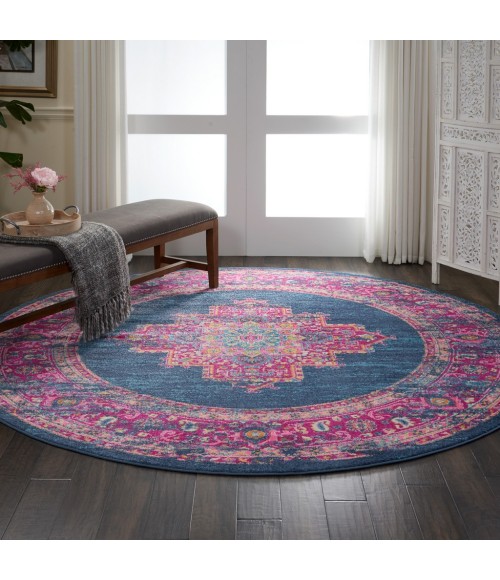 Nourison Passion Round Area Rug PSN03-Blue