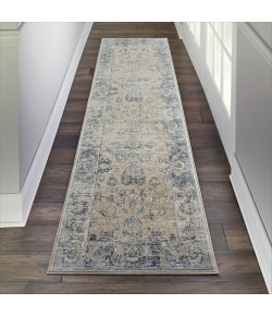 kathy ireland Home Ki25 Malta - Mai13 Blue Ivory Area Rug 2 ft. 2 X 7 ft. 7 Rectangle