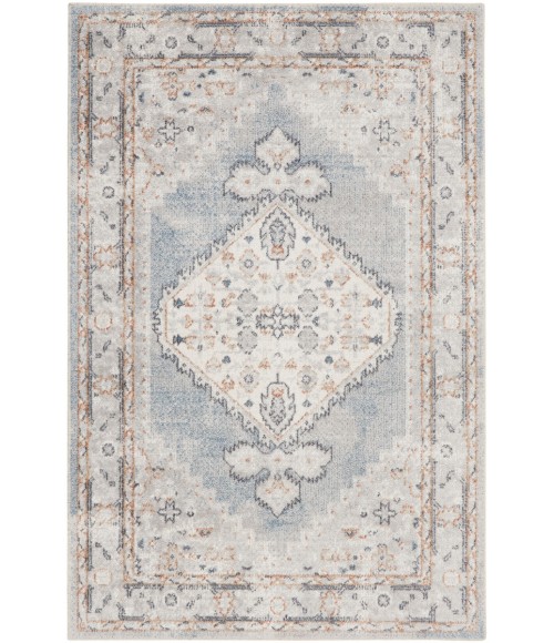 Nourison Astra Machine Washable Area Rug ASW11 Light Blue