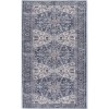 Nicole Curtis Machine Washable Series 1 Navy Ivory SR104 2 ft. X 6 ft. Rectangle Rug