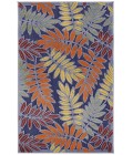 Nourison Aloha Navy Multicolor ALH18 2 ft. 8 in. X 4 ft. Rectangle Rug
