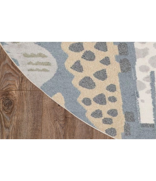 Nourison Astra Machine Washable Multicolor ASW01 7 ft. 10 in. Round Rug