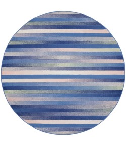 Nourison Whimsicle - Whs12 Blue Multicolor Area Rug 8 ft. X Round