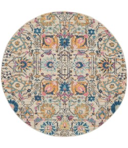 Nourison Passion - Psn01 Ivory Multicolor Area Rug 4 ft. X Round