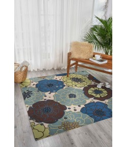 Nourison Home & Garden - Rs021 Light Blue Area Rug 5 ft. 3 X 5 ft. 3 Square
