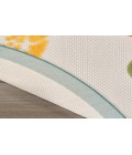 Nourison Aloha Teal Multi ALH27 5 ft. 3 in. Round Rug