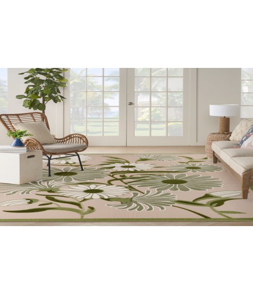 Nourison Aloha Ivory Green Rug ALH33 9 ft. X 12 ft. Rectangle - Rugs Town Nourison Aloha Ivory Green ALH33 9 ft. X 12 ft. Rectangle Rug